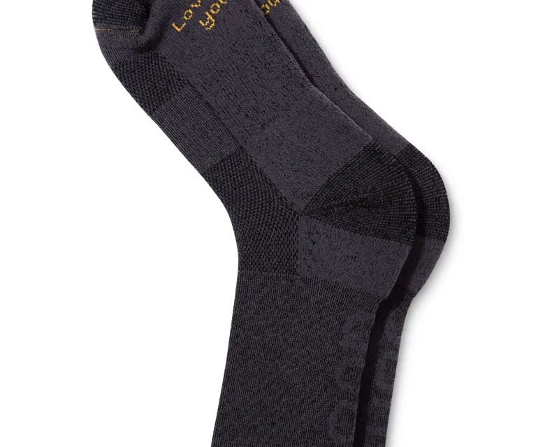 QUOC Extra Fine Merino Tech Wool Socks : Charcoal-1